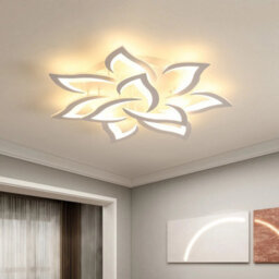 10Heads Led Dimmable Ceiling Light Flower 90W Warm White Chandeliers Livingroom - thumbnail 1