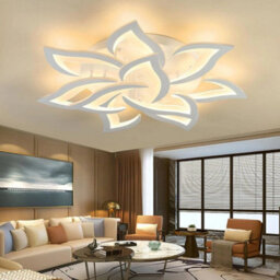 10Heads Led Dimmable Ceiling Light Flower 90W Warm White Chandeliers Livingroom - thumbnail 3