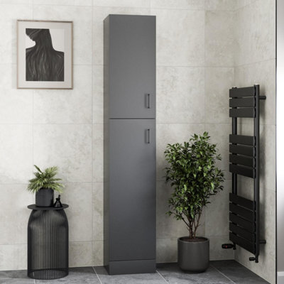 Affine Black Tall Bathroom Cabinet 1900 X 350 X 300mm - image 1