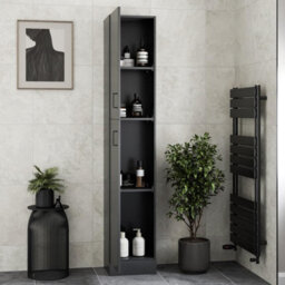 Affine Black Tall Bathroom Cabinet 1900 X 350 X 300mm - thumbnail 2