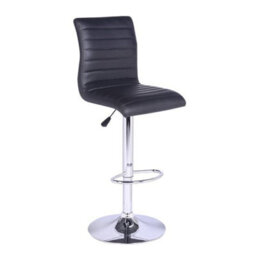 Furniture in Fashion Caprice Large Concrete Effect Bar Table 6 Ripple Black Stools - thumbnail 3