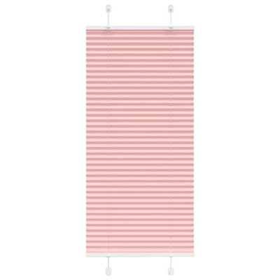 Berkfield Pleated Blind Pink 60X100 Cm Fabric Width 59.4 Cm Polyester - image 1