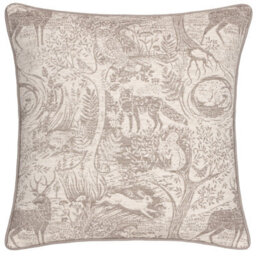 Furn. Winter Woods Jacquard Chenille Piped Polyester Filled Cushion - thumbnail 2
