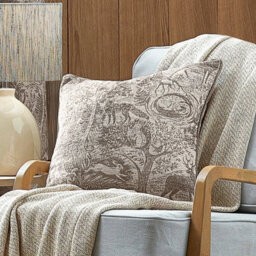 Furn. Winter Woods Jacquard Chenille Piped Polyester Filled Cushion - thumbnail 1