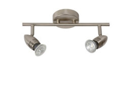 Lucide Caro-Led Modern Twin Ceiling Spotlight - Led - Gu10 - 2X5W 2700K - Satin Chrome - thumbnail 3