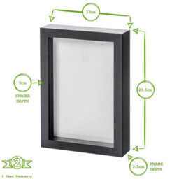 "Nicola Spring A5 (6 X 8"") Photo Frame - White - 3D Photo Frame Picture Frame Box Portrait Display Case (23.5 X 17Cm)" - thumbnail 4