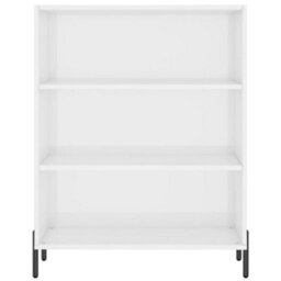 Berkfield Shelf Cabinet High Gloss White 69.5X32.5X90 Cm Engineered Wood - thumbnail 4