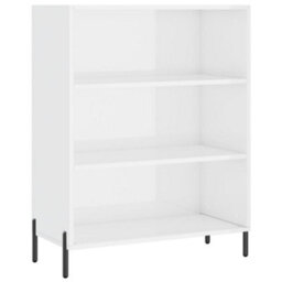 Berkfield Shelf Cabinet High Gloss White 69.5X32.5X90 Cm Engineered Wood - thumbnail 2