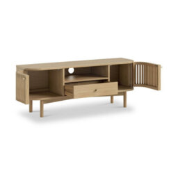 Finch Oak Slatted Wide Tv Unit By Roseland Furniture - thumbnail 8