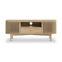 Finch Oak Slatted Wide Tv Unit By Roseland Furniture - thumbnail 3