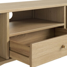 Finch Oak Slatted Wide Tv Unit By Roseland Furniture - thumbnail 4