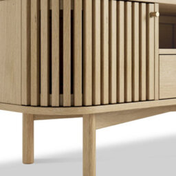 Finch Oak Slatted Wide Tv Unit By Roseland Furniture - thumbnail 5