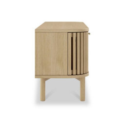 Finch Oak Slatted Wide Tv Unit By Roseland Furniture - thumbnail 6