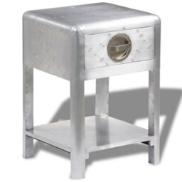 Berkfield Aviator End Table With 1 Drawer Vintage Aircraft Airman Style - thumbnail 1