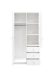 Arte Chic Black Matt Siena D2 Wardrobe 100Cm - Sleek Design With Functional Mirror - thumbnail 2