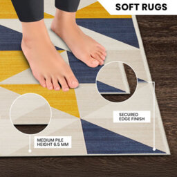 Ameha Brio Printed Rugs Bedroom Living Room Runner Rug Geometric Carpet Indoor Outdoor Mats 60X220 Cm - thumbnail 7