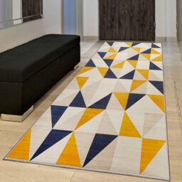 Ameha Brio Printed Rugs Bedroom Living Room Runner Rug Geometric Carpet Indoor Outdoor Mats 60X220 Cm - thumbnail 4