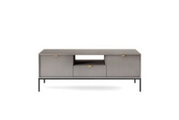 Arte Nova Tv Cabinet In Grey - Sturdy And Stylish Entertainment Centre With Drawer And Closed Compartments W1540mm X H560mm X D390mm - thumbnail 1