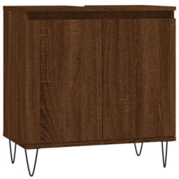 Walplus Bathroom Cabinet Brown Oak 58X33X60 Cm Engineered Wood - thumbnail 2