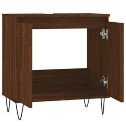 Walplus Bathroom Cabinet Brown Oak 58X33X60 Cm Engineered Wood - thumbnail 5