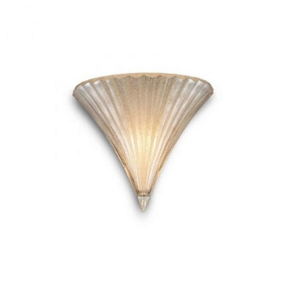 Ideal Lux Santa 1 Light Indoor Wall Uplighter Gold With Small Finish Glass, E14