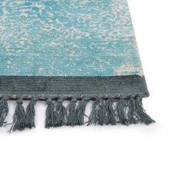 Beliani Rug Akarsu Blue 160 X 230 Cm Viscose - thumbnail 5