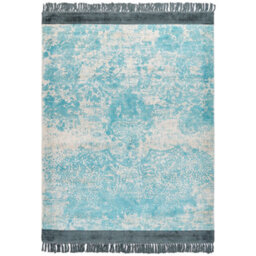 Beliani Rug Akarsu Blue 160 X 230 Cm Viscose - thumbnail 4