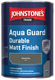 Johnstone's Trade Wood & Metal Aqua Guard Durable Matt Paint Wood Grey (10A11) 1L - thumbnail 2