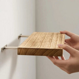 4X Wall Mount Wooden Floating Shelves Display Storage Wall Decor Rack - thumbnail 4