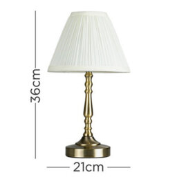 Valuelights Sienna Pair Of Touch Table Lamps With Pleated Shade And Bulbs - thumbnail 7