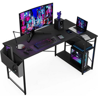 L-Shaped Gaming Desk, 100X70Cm With Reversible Storage For Ultimate - image 1