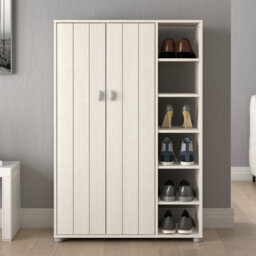 Gfw Bideford Tall Shoe Cabinet White