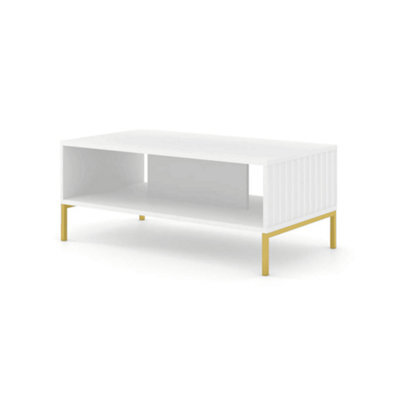 Arte Wave Coffee Table In White Matt W900mm X H430mm X D600mm - image 1