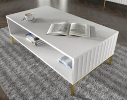 Arte Wave Coffee Table In White Matt W900mm X H430mm X D600mm - thumbnail 2