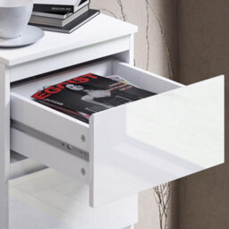 FWSTYLE 4 Drawer Chest Of Drawers High Gloss White Bedroom Furniture - thumbnail 4
