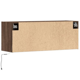 Berkfield Durable Tv Wall Cabinet With Led Lights Brown Oak 100X31X35 Cm - thumbnail 8
