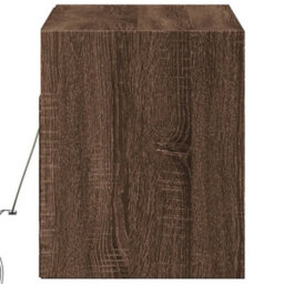 Berkfield Durable Tv Wall Cabinet With Led Lights Brown Oak 100X31X35 Cm - thumbnail 7