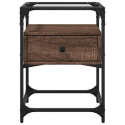 Berkfield Bedside Cabinets 2 Pcs Brown Oak 40X40X55 Cm Engineered Wood - thumbnail 4