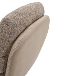 Thehotsale Light Brown Chenille Lounge Chair With High Back And Footstool - thumbnail 6