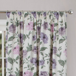 Felicity Curtains - 100% Cotton Half-Panama With Polycotton Lining - 90X90 Inches - Heather - thumbnail 1