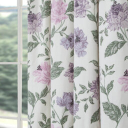 Felicity Curtains - 100% Cotton Half-Panama With Polycotton Lining - 90X90 Inches - Heather - thumbnail 2