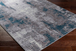 Livabliss Wanderlust-Abstract Grey Blue Ivory Modern Marble Living Dining Bedroom Rug 140 X 200 Cm Easy Care, Non Shedding - thumbnail 6