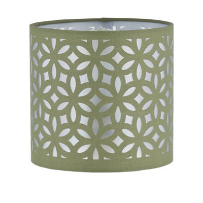 First Choice Lighting Sage Green Laser Cut 15.5Cm Table Lamp Shade - image 1