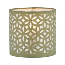 First Choice Lighting Sage Green Laser Cut 15.5Cm Table Lamp Shade - thumbnail 2
