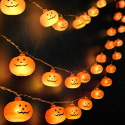 Halloween Lights, 3M 20Led Holiday String Lights For Indoor Outdoor Decor, Battery Operated Pumpkin String For Party Decorations - thumbnail 1