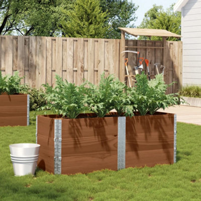 Berkfield Garden Planter Brown 150X50 Cm Solid Wood Pine - image 1