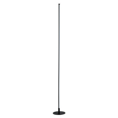 Happy Homewares Modern Sleek Stick Style Led Standard Floor Lamp In Matt Black With Foot Dimmer - image 1