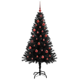 Vidaxl Christmas Tree With 150 Leds With Stand Black 150 Cm Pvc - thumbnail 4