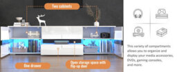 High Gloss Led Tv Stand With Led Lights - thumbnail 7