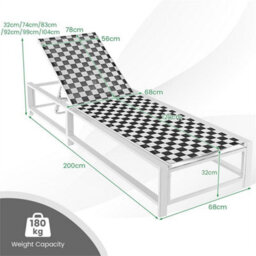 Adjustable Patio Chaise Lounge Outdoor Lounge Chair - thumbnail 1